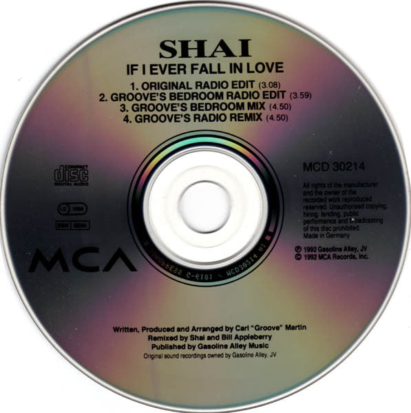 Shai (3) : If I Ever Fall In Love (CD, Maxi)