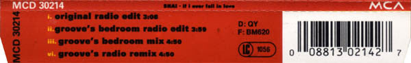 Shai (3) : If I Ever Fall In Love (CD, Maxi)