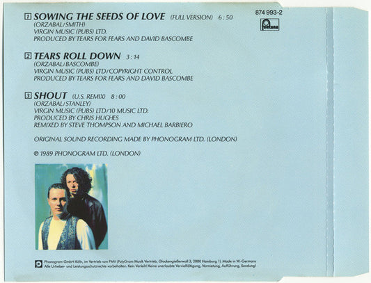Tears For Fears : Sowing The Seeds Of Love (CD, Maxi)