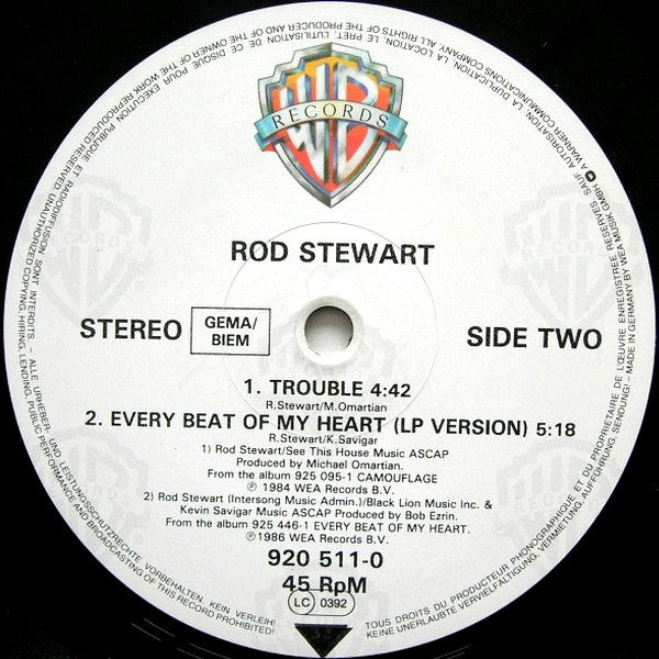 Rod Stewart : Every Beat Of My Heart (Tartan Mix) (12")