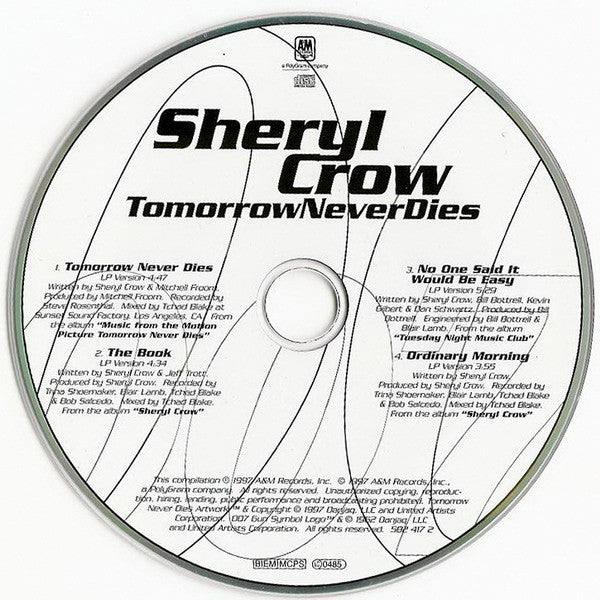 Sheryl Crow : Tomorrow Never Dies (CD, Maxi)