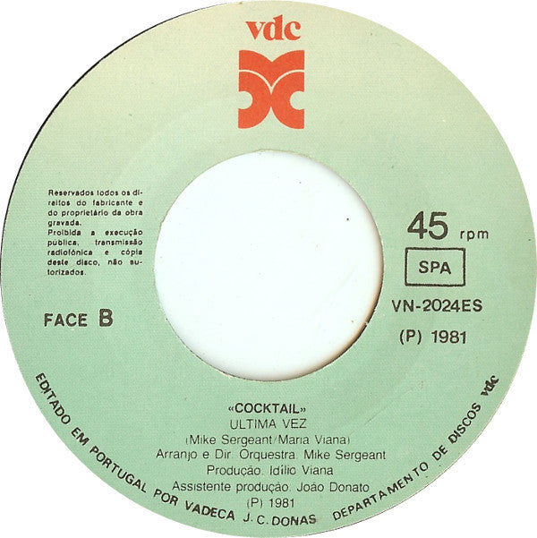 Cocktail (6) : Voltar Atrás (7", Single)