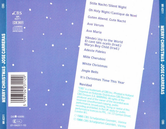 José Carreras : Merry Christmas (CD, Album)