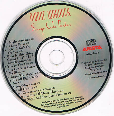 Dionne Warwick : Sings Cole Porter (CD, Album)
