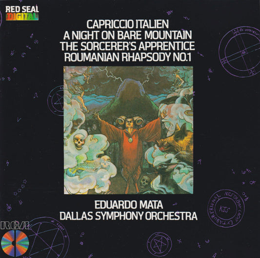 Eduardo Mata, Dallas Symphony Orchestra : Capriccio Italien / A Night On Bare Mountain / The Sorcerer's Apprentice / Roumanian Rhapsody No.1 (CD, Album)