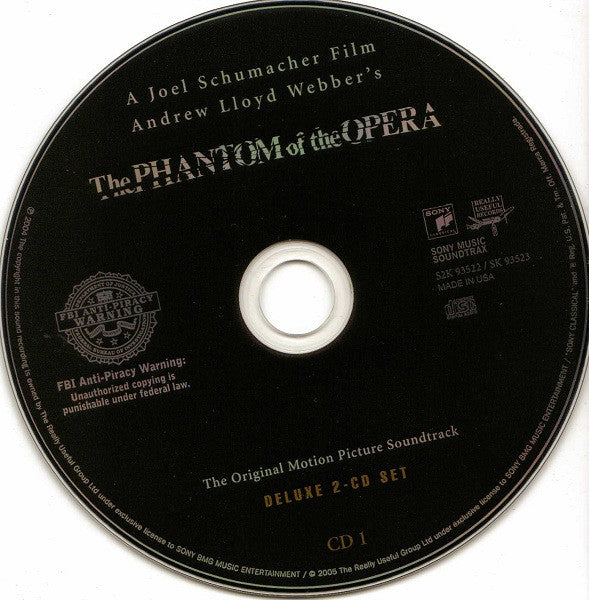 Andrew Lloyd Webber : The Phantom Of The Opera (The Original Motion Picture Soundtrack) (2xCD, Album, Del)