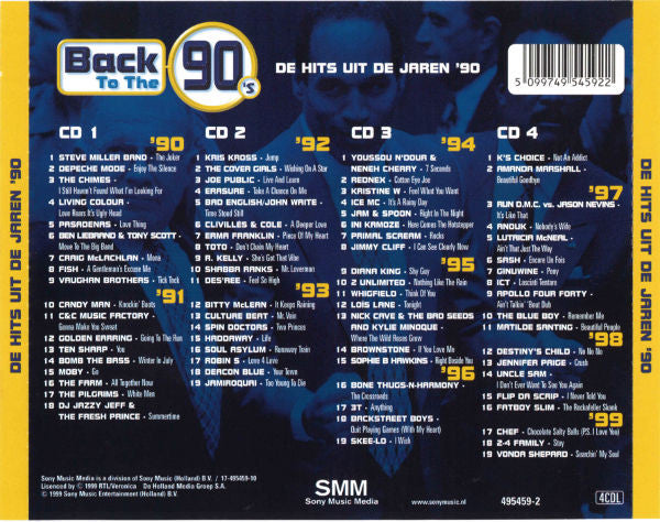Various : Back To The 90's (De Hits Uit de Jaren '90) (4xCD, Comp)