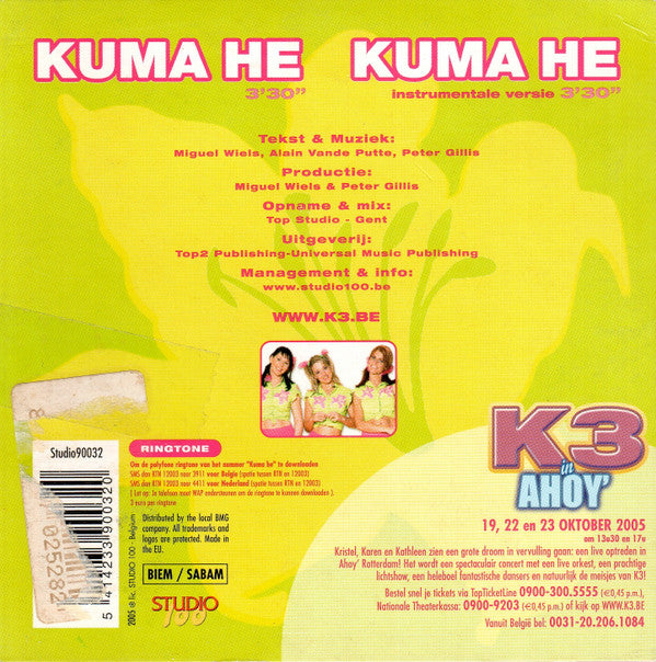 K3 : Kuma He (CD, Single)