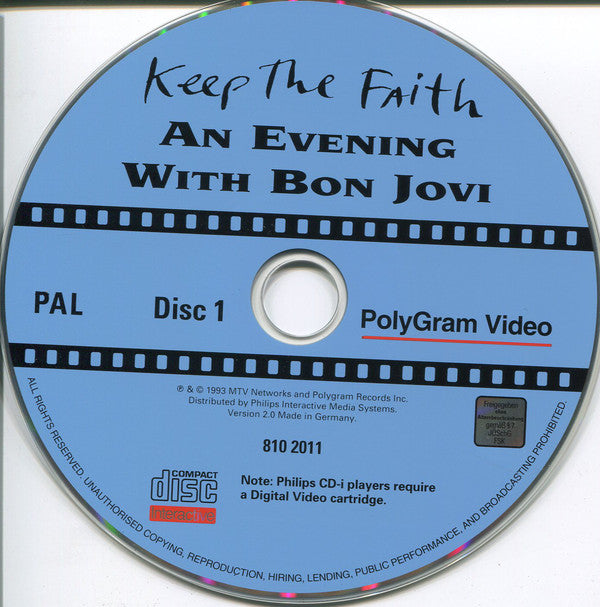 Bon Jovi : Keep The Faith - An Evening With Bon Jovi (2xCDi, RE, PAL, Ver)