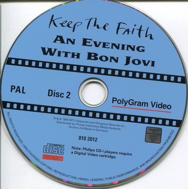 Bon Jovi : Keep The Faith - An Evening With Bon Jovi (2xCDi, RE, PAL, Ver)