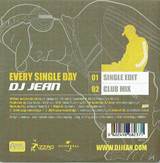 DJ Jean : Every Single Day (CD, Single)