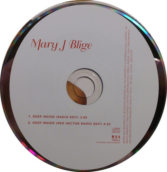 Mary J. Blige : Deep Inside (CD, Single, Car)