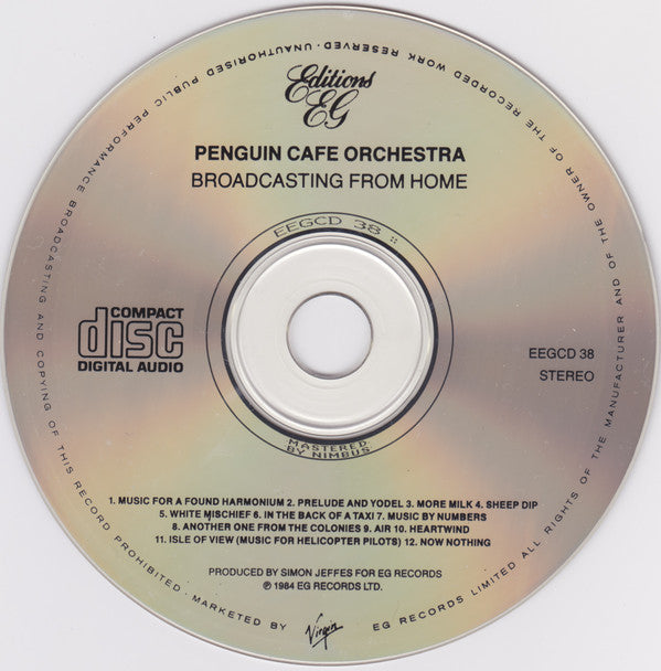 Penguin Cafe Orchestra : Broadcasting From Home (CD, Album, RE)