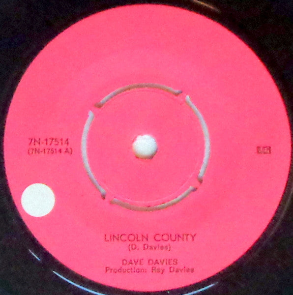 Dave Davies : Lincoln County (7", Single)