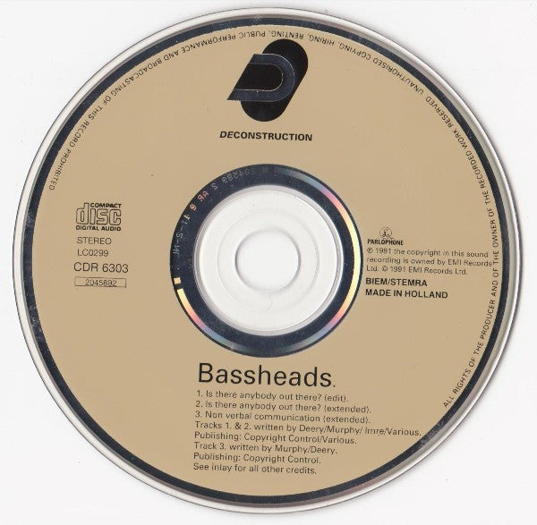 Bassheads : Is There Anybody Out There? (CD, Single)