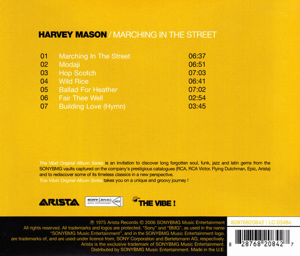 Harvey Mason : Marching In The Street (CD, Album, RE, RM)