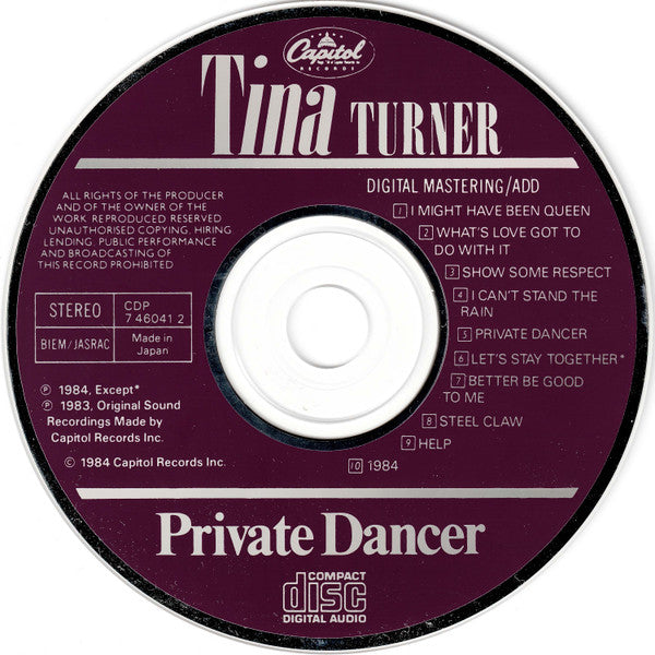 Tina Turner : Private Dancer (CD, Album, RE)