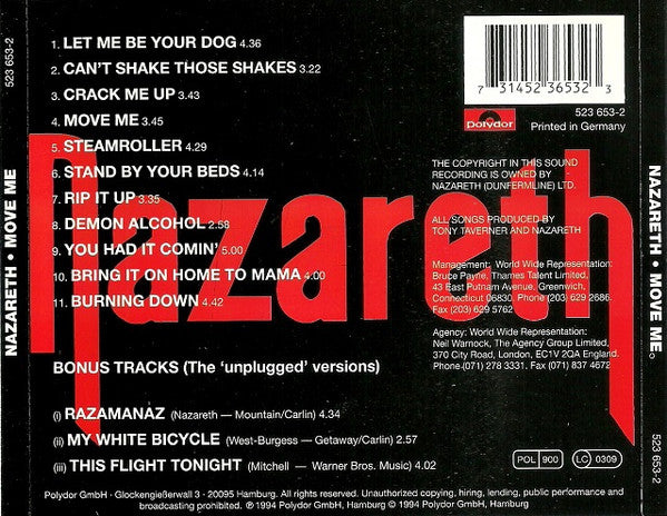 Nazareth (2) : Move Me (CD, Album)