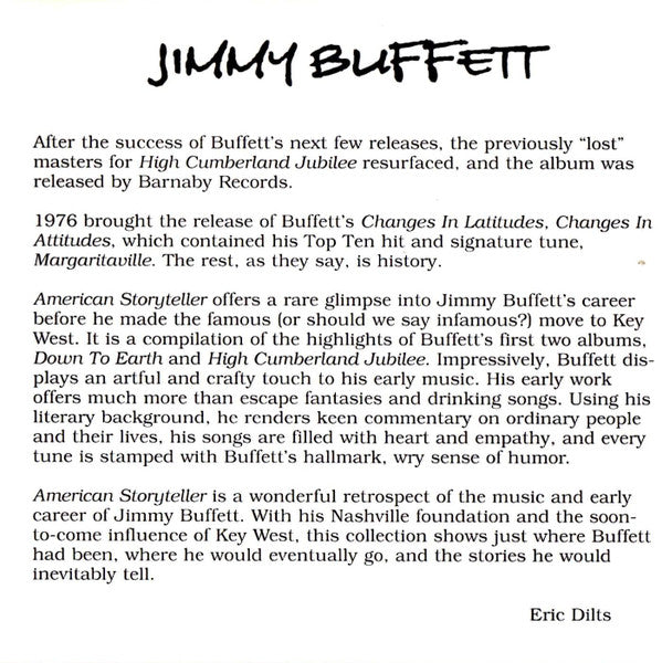 Jimmy Buffett : American Storyteller (CD, Comp)