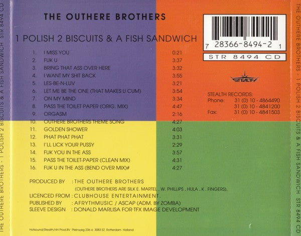 The Outhere Brothers : 1 Polish, 2 Biscuits & A Fish Sandwich (CD, Album)