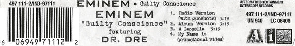 Eminem Featuring Dr. Dre : Guilty Conscience (CD, Single, Enh)