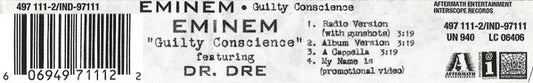Eminem Featuring Dr. Dre : Guilty Conscience (CD, Single, Enh)
