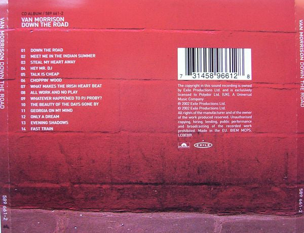 Van Morrison : Down The Road (CD, Album)