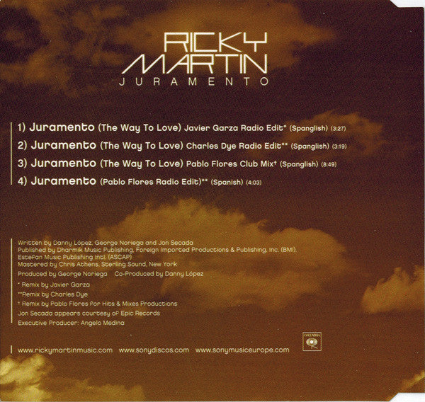 Ricky Martin : Juramento (CD, Maxi)