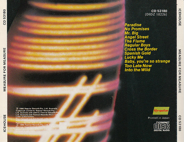 Icehouse : Measure For Measure (CD, Album)