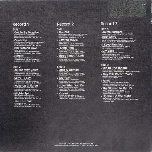 Commodores : All The Way Down (3xLP, Album + Box, Comp)