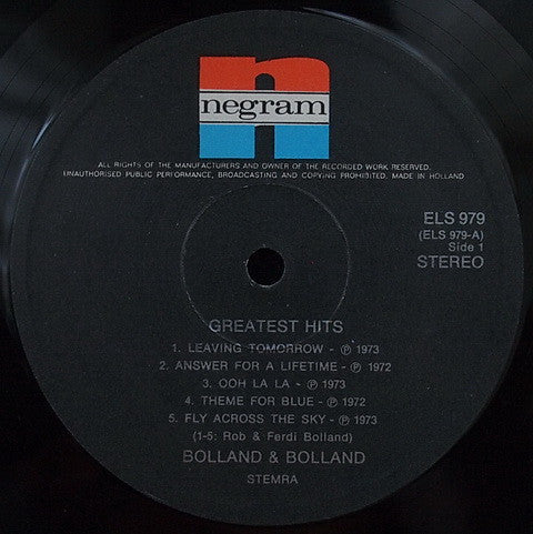 Bolland & Bolland : Greatest Hits (LP, Comp, RE)