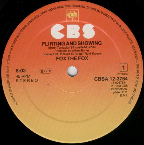Fox The Fox : Flirting And Showing (New Re-Mixed Disco Version) (12")