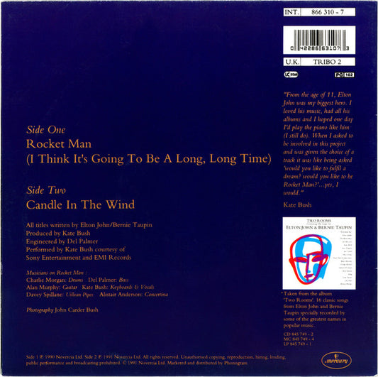Kate Bush : Rocket Man / Candle In The Wind (7", Single, Pos)