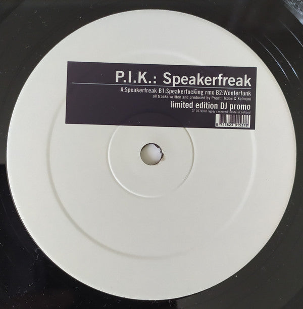P.I.K. : Speakerfreak (12", Ltd, Promo)