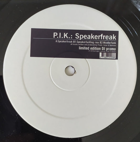 P.I.K. : Speakerfreak (12", Ltd, Promo)