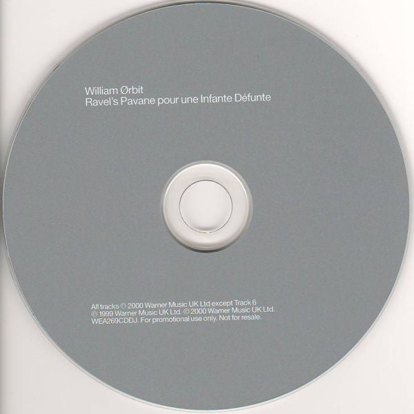 William Orbit : Ravel's Pavane Pour Une Infante Défunte (CD, Single, Promo)
