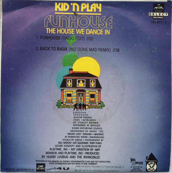 Kid 'N' Play : Funhouse (The House We Dance In) (7", Single)