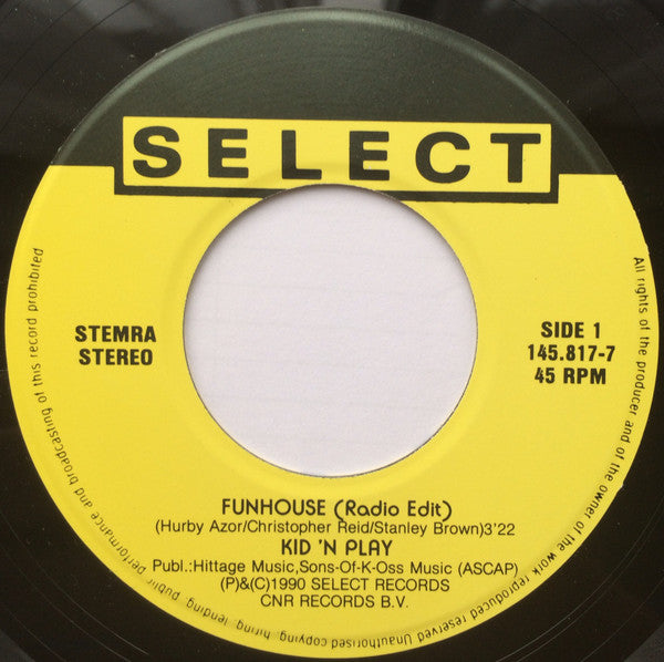 Kid 'N' Play : Funhouse (The House We Dance In) (7", Single)