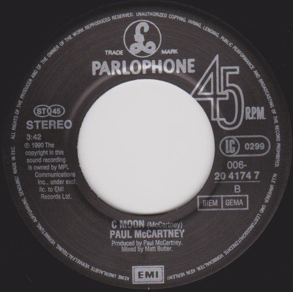 Paul McCartney : The Long And Winding Road (7", Single)