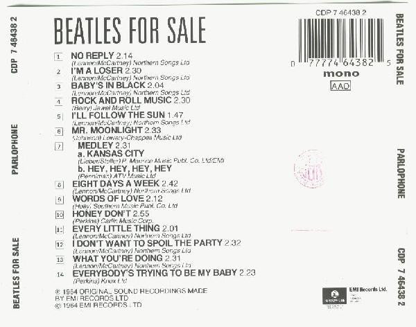 The Beatles : Beatles For Sale (CD, Album, Mono, RE)