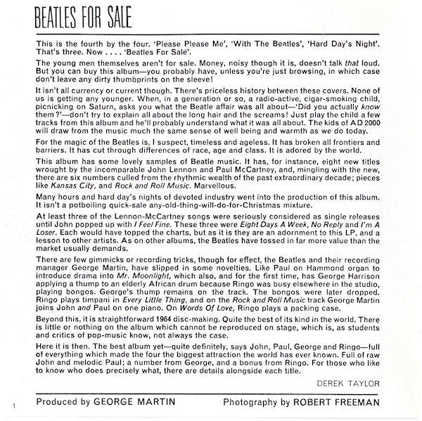 The Beatles : Beatles For Sale (CD, Album, Mono, RE)