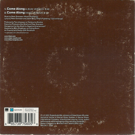 Titiyo : Come Along (CD, Single, Car)