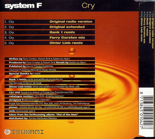 System F : Cry (CD, Maxi)