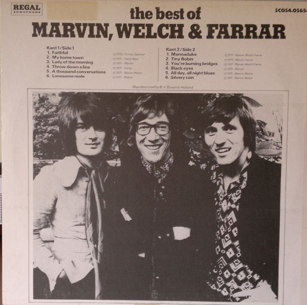 Marvin, Welch & Farrar : The Best Of Marvin, Welch & Farrar (LP, Comp)