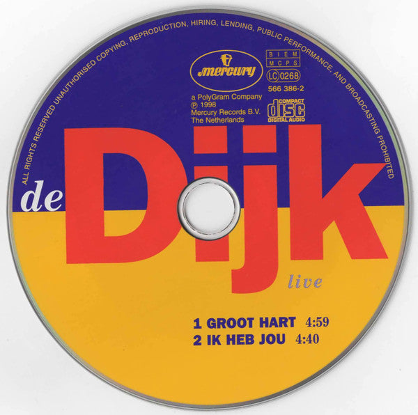 De Dijk : Groot Hart (CD, Single)