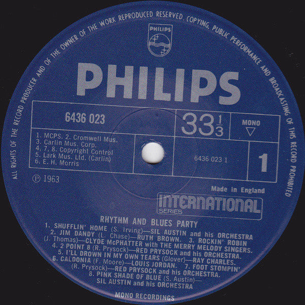 Various : Rhythm & Blues Party (LP, Comp, Mono, RE)