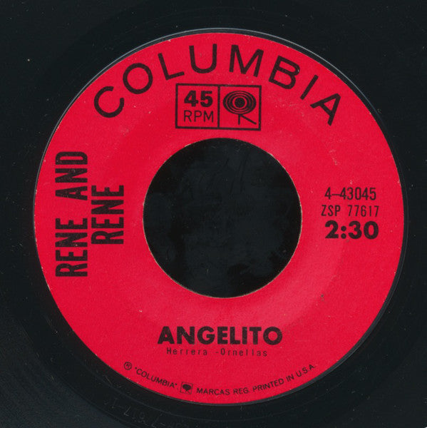 Rene & Rene : Angelito / Write Me Soon (7", Single, Styrene, Pit)