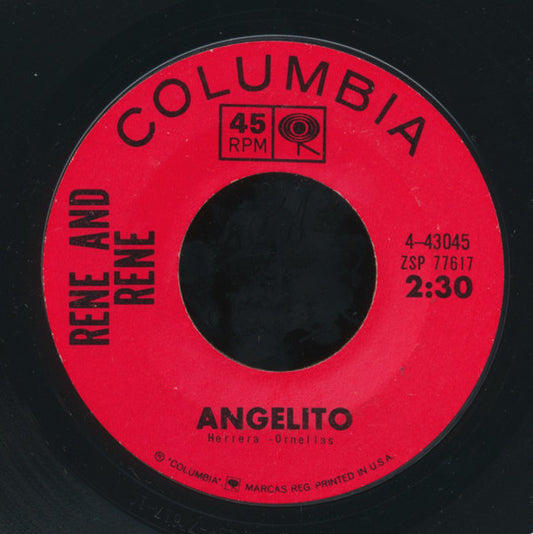 Rene & Rene : Angelito / Write Me Soon (7", Single, Styrene, Pit)
