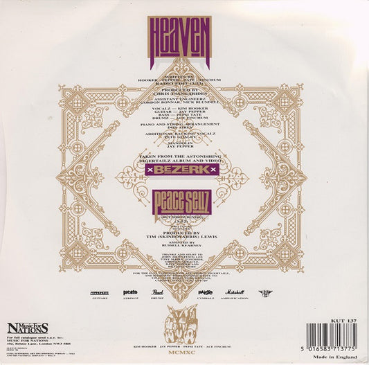 Tigertailz : Heaven (7")