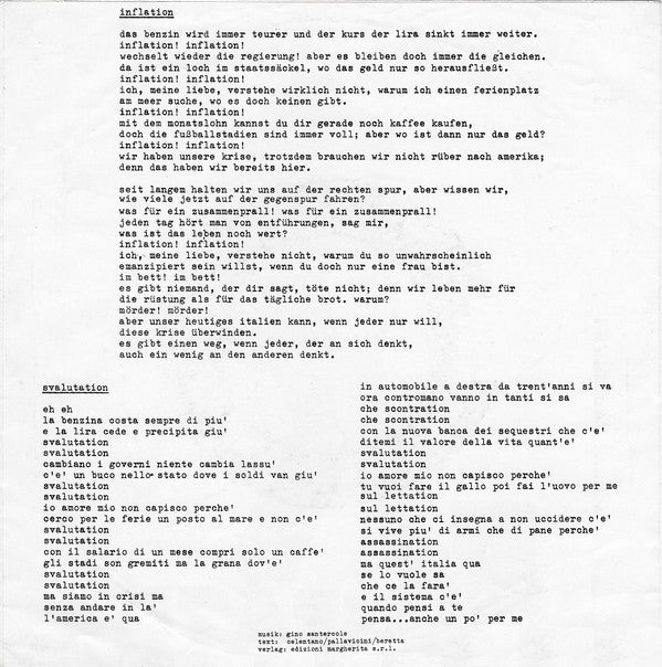 Adriano Celentano : Svalutation (7", Single)